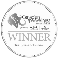 canadian spa and wellness 2018 award winner grayscale logo