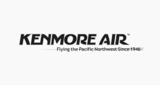 kenmore air flying the pacific northwest since 1946 grayscale logo