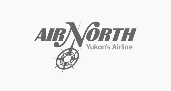 air north yukon's airline grayscale logo