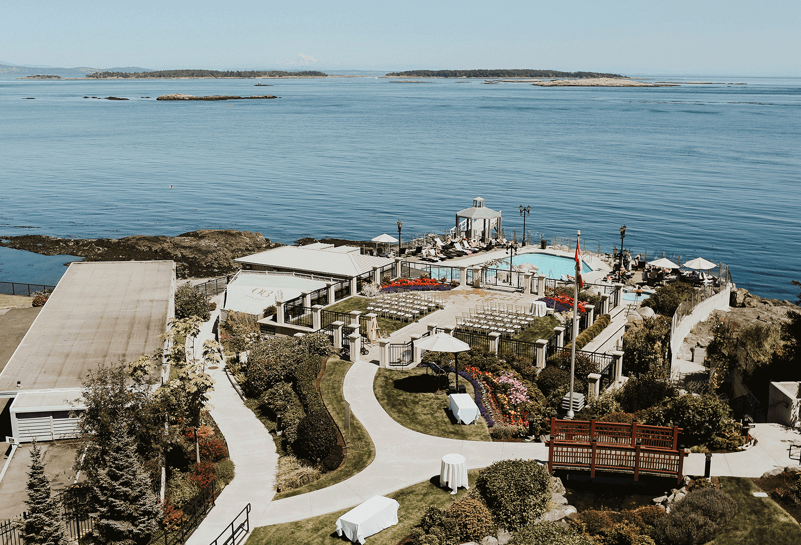 oak bay beach hotel seaside garden overlooking gardens and oceanfront