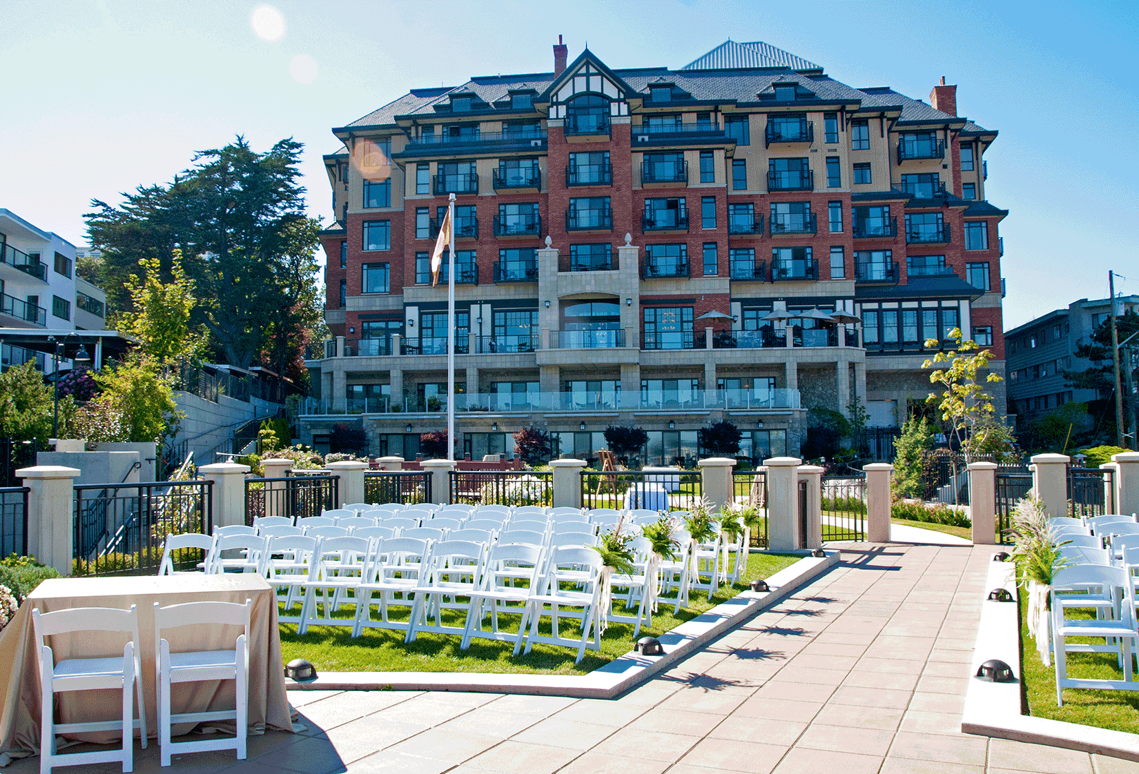 oak bay beach hotel seaside garden view of the hotel