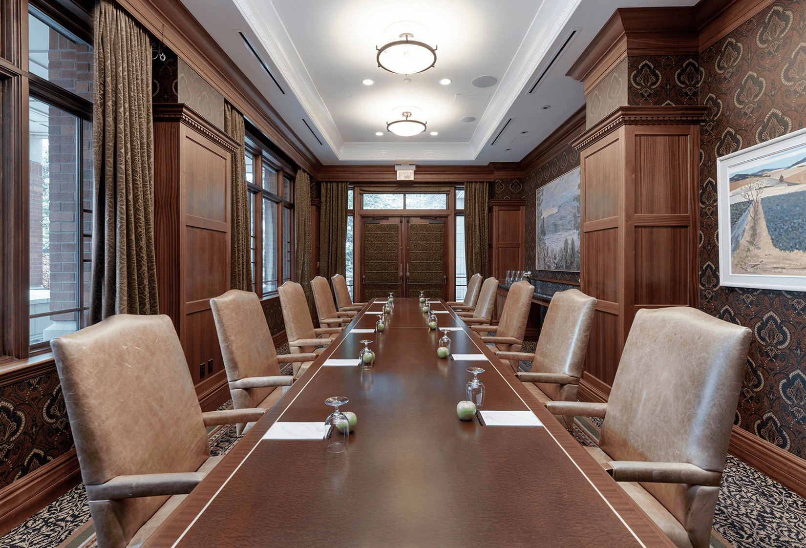 oak bay beach hotel the library meeting room grand table