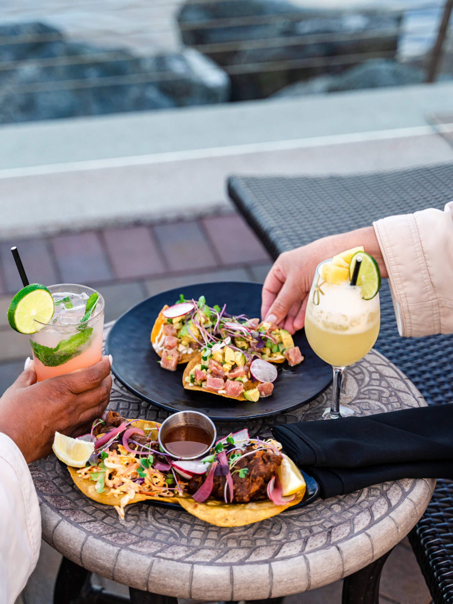 boathouse kitchen & bar delicious food ocean backdrop pool deck