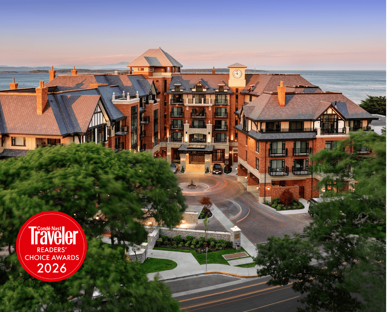 Oak Bay Beach Hotel Recognized Among the Top Hotels in Canada, Readers’ Choice Awards – Condé Nast Traveler 2026 World Hotels